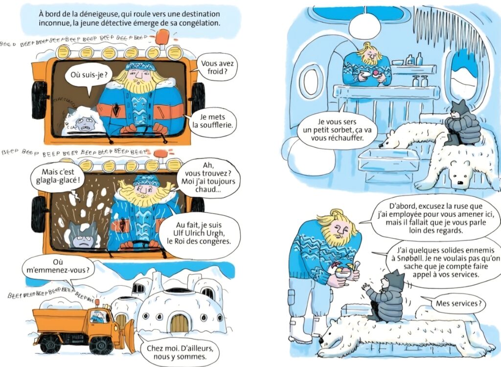 Extrait du chapitre 4 de Miss Chat, Le mystère de la neige chaude, tome 3.