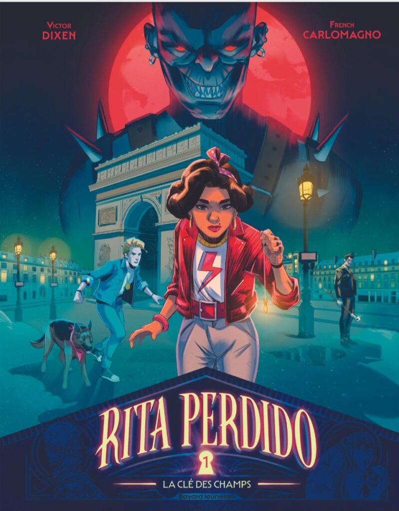 Couverture du tome 1 de la série BD autour du personnage de Rita Perdido, un des personnages principaux de la sage Agence Perdido.